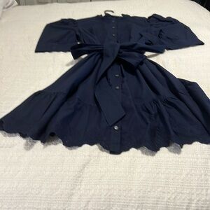 Gap Cotton Dress with Puff Sleeves.